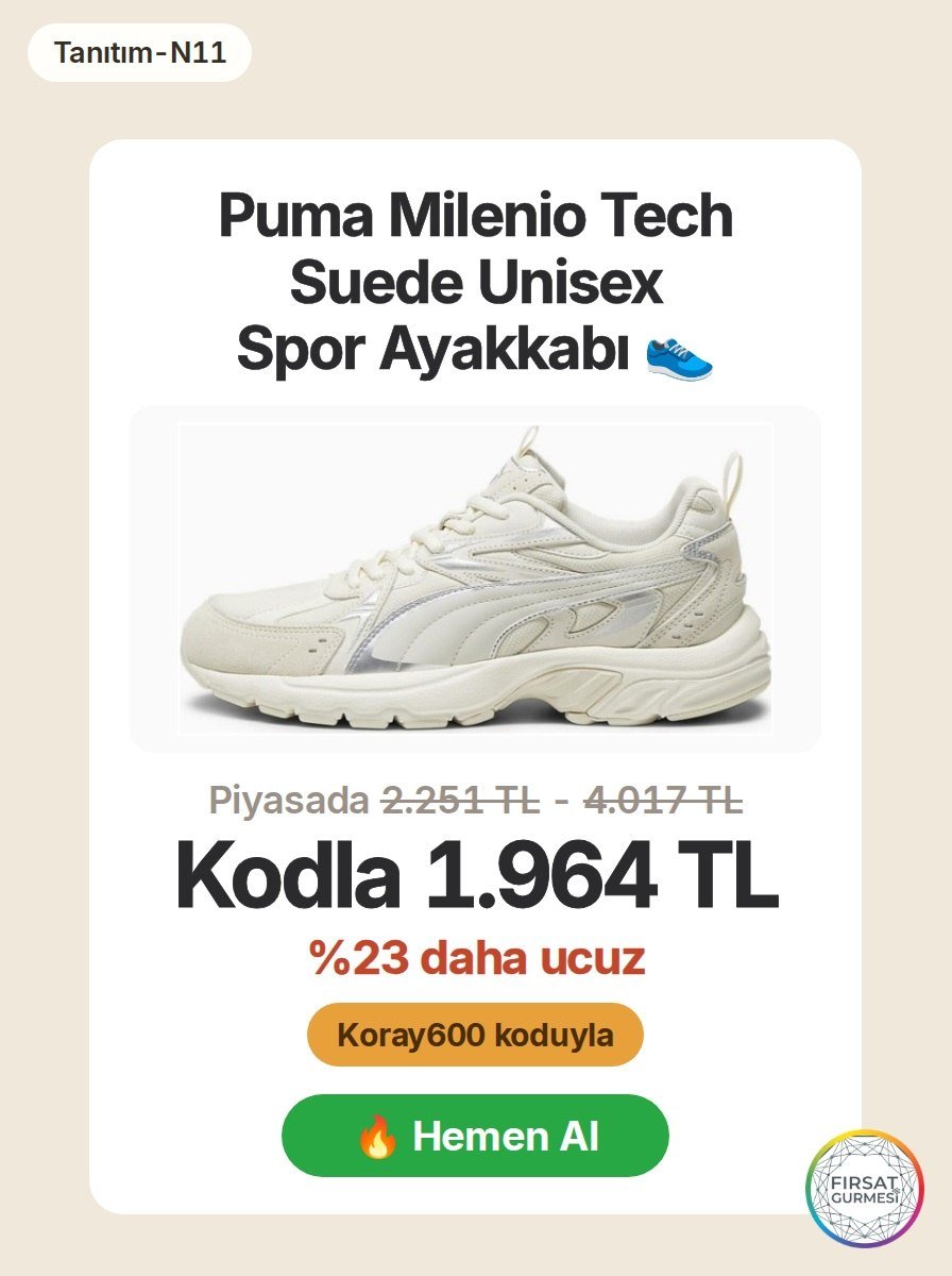 Puma Milenio Tech Suede modeli, rahat ve stil