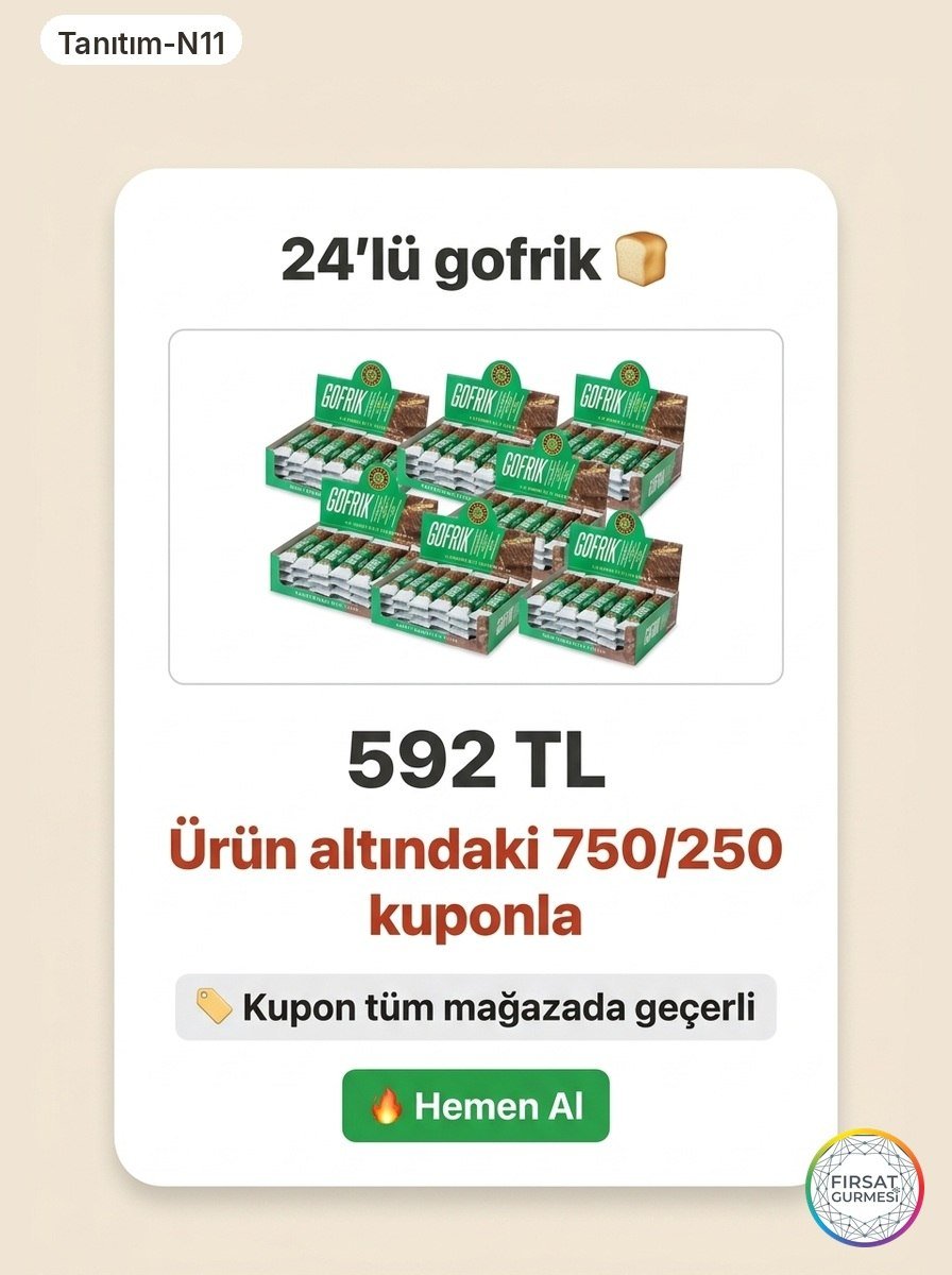 n11'de 24'lü gofrik fırsatı devam ediyor