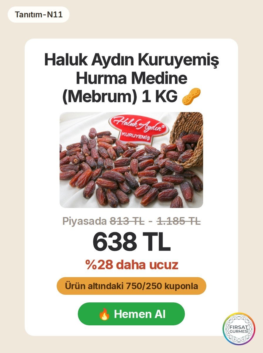Medine hurması sevenler için kaliteli bir seçenek