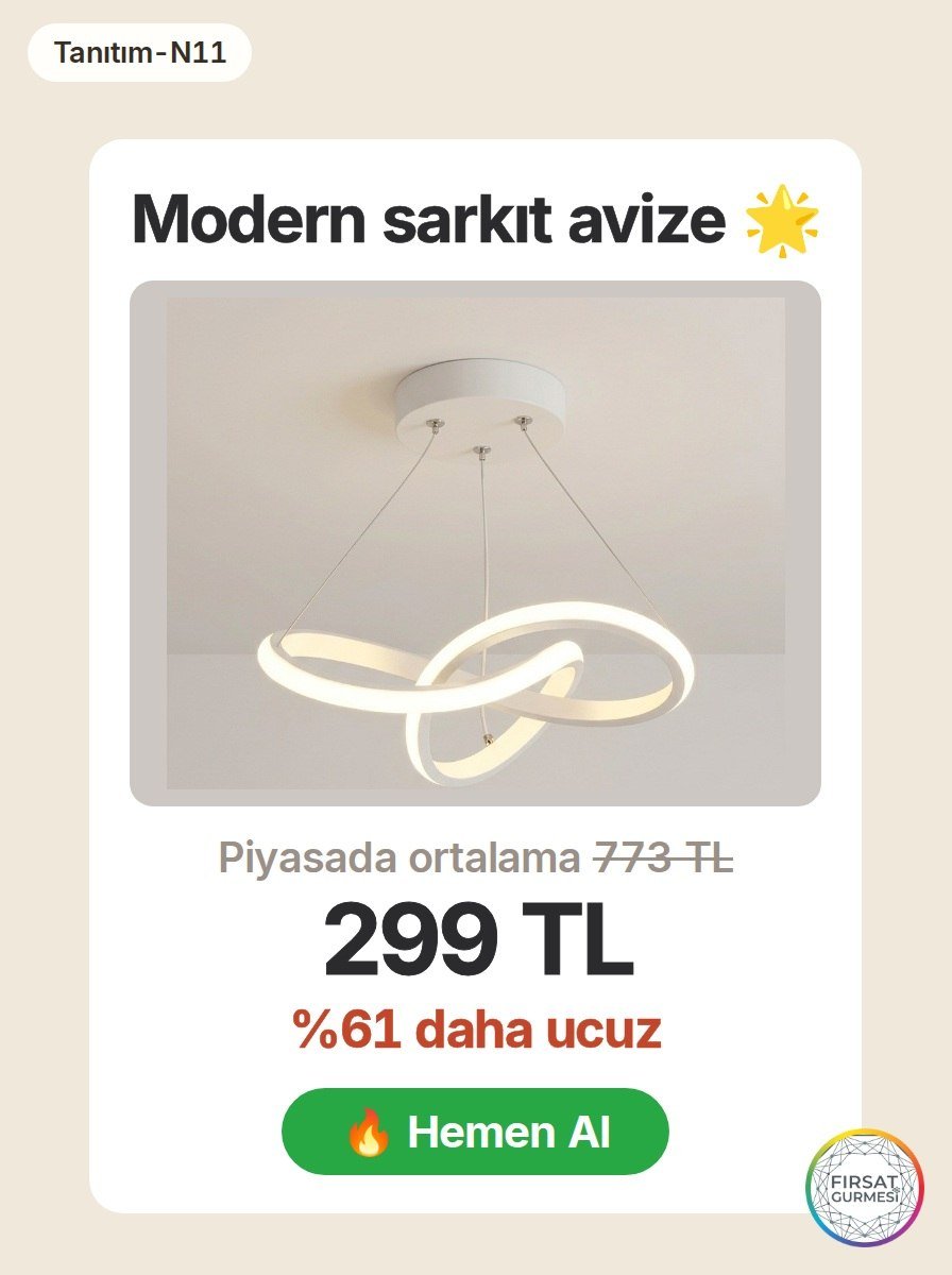 N11'de modern sarkıt avize