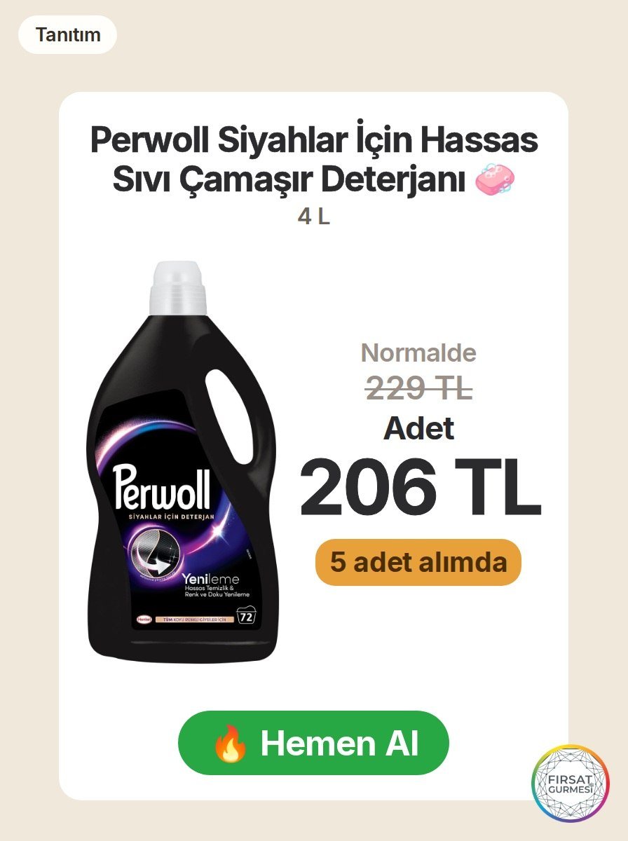 Perwoll Siyahlar İçin Hassas Sıvı Çamaşır Deterjanı 4