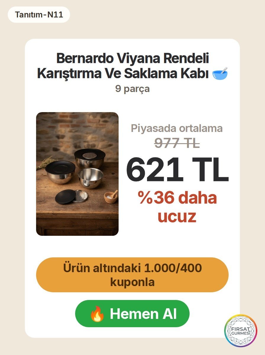 Mutfakta düzen ve pratik için ideal bir set
