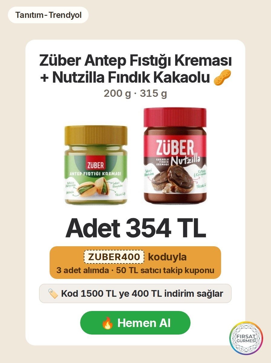 Züber ve Nutzilla'nın lezzetli krema ikilisi, 3 adet