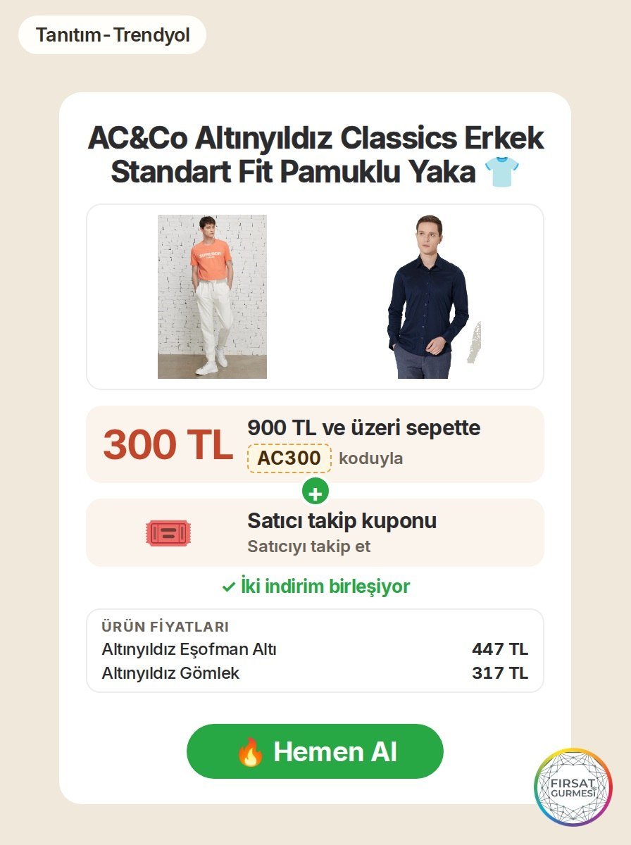 Altınyıldız Eşofman Altı ve Gömlek ile birlikte