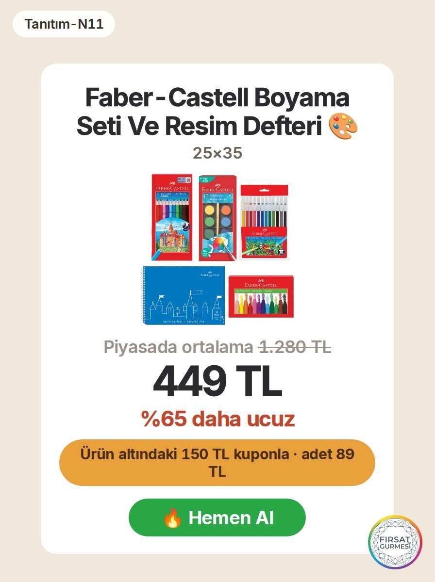 Çocukların yaratıcılığını destekleyecek bir set: kaliteli