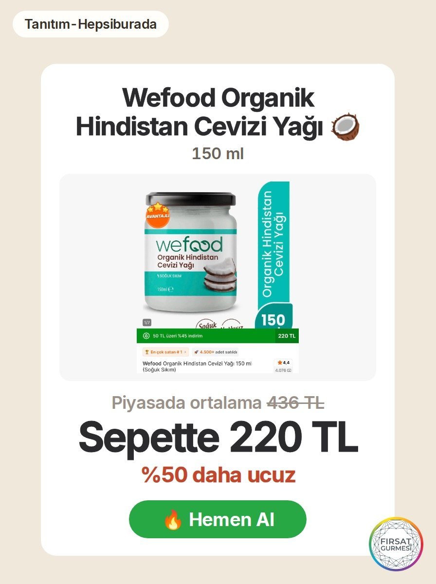 Soğuk sıkım yöntemiyle üretilen bu organik hindistan