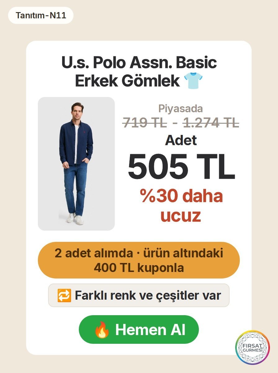 Lacivert U.s. Polo Assn. gömleği n11'de 2