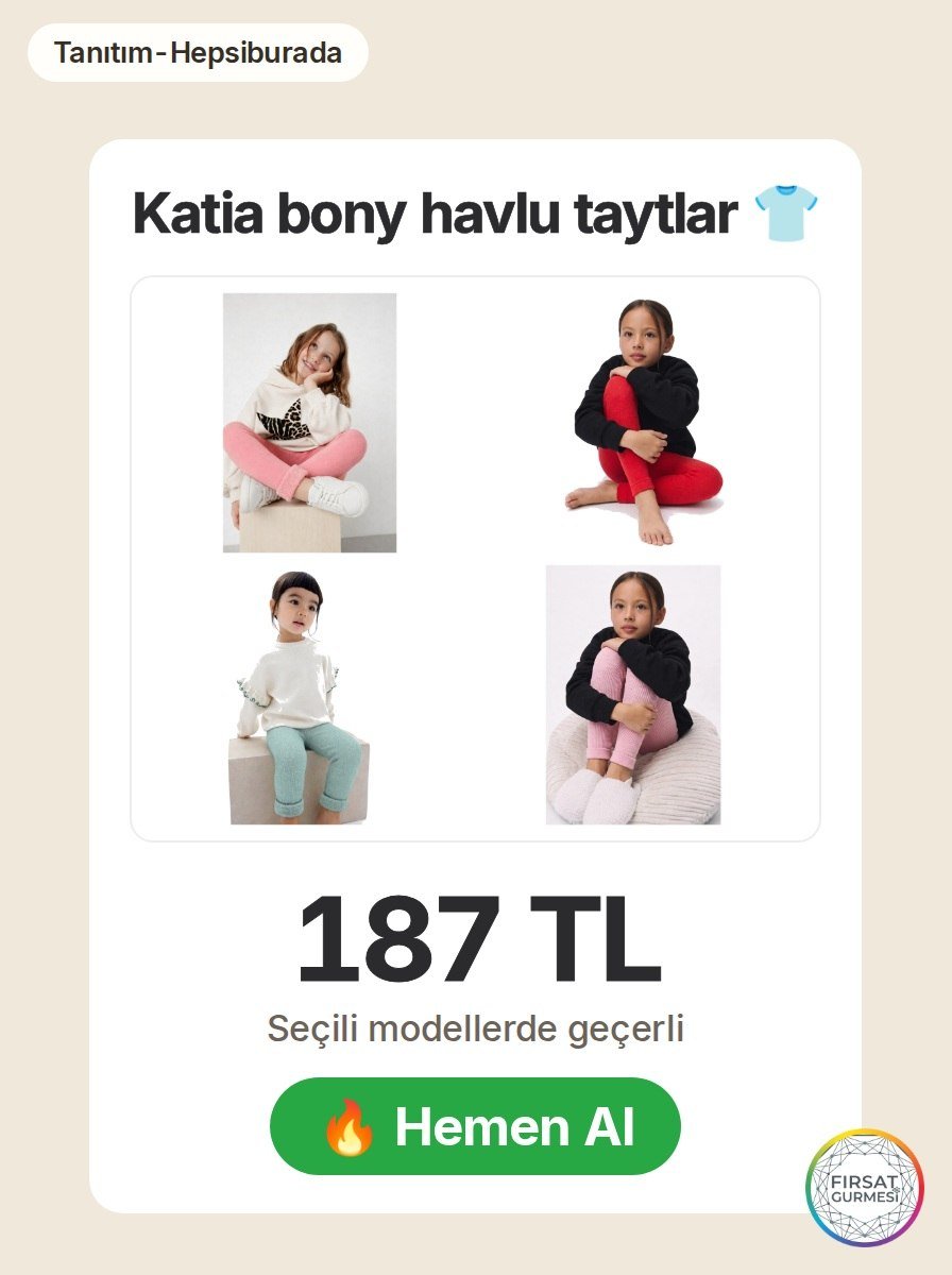 Hepsiburada'da Katia markasının bony havlu taytları