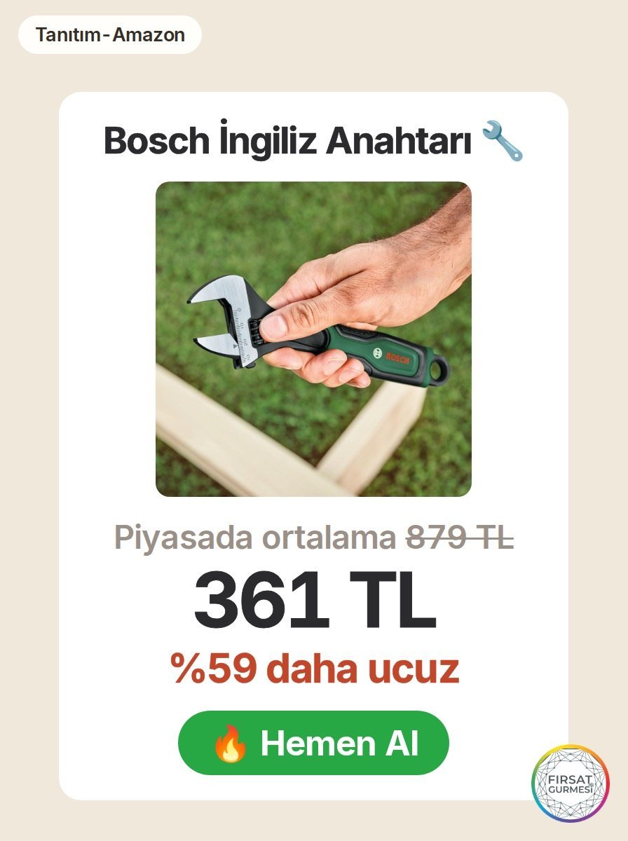 Amazon'da Bosch İngiliz Anahtarı