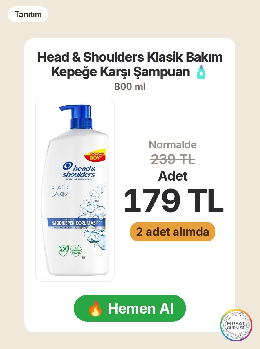 Kepeğe karşı etkili bir şampuan arıyorsanız, Head
