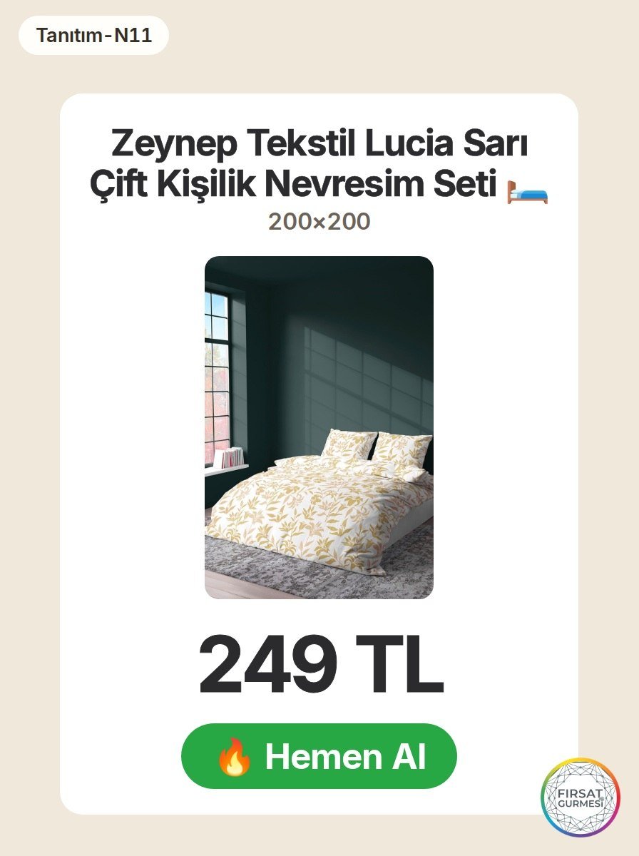 Pamuklu, çarşafsız nevresim setiyle yatak odanıza sıcak