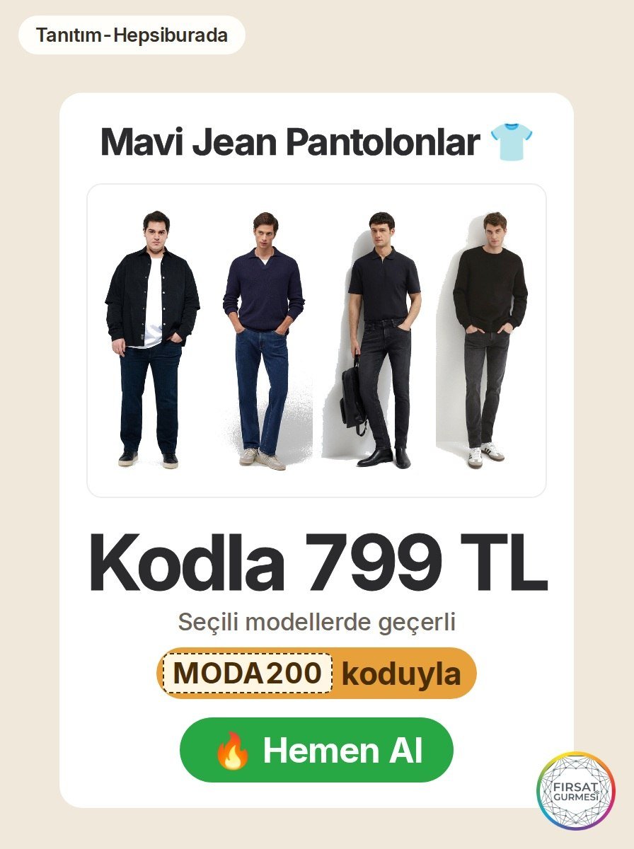 Hepsiburada'da mavi jean pantolonlar kodla