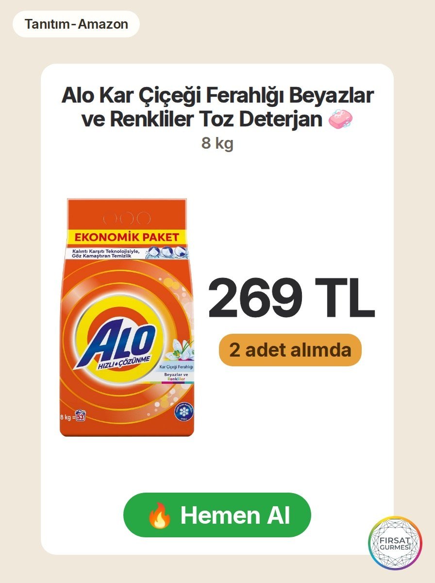 Alo'nun kar çiçeği serisinden hızlı çözülme toz deterjanı