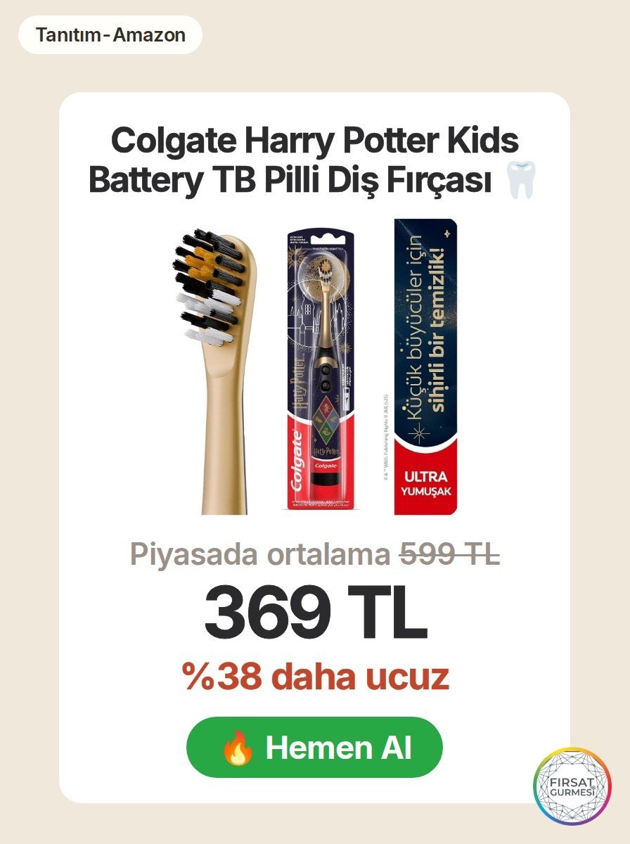 Harry Potter temalı pilli diş fırçası, çocuklara diş