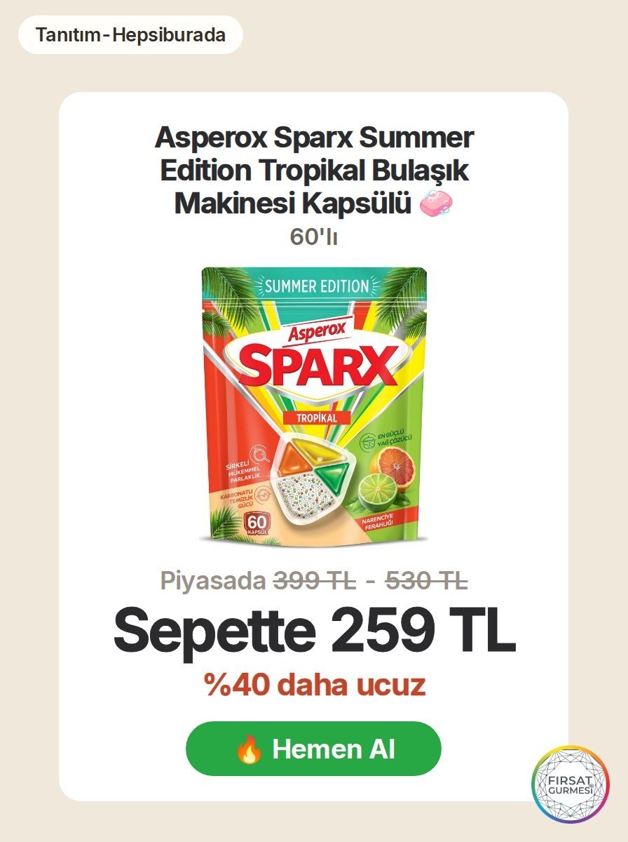 Tropikal kokulu bulaşık makinesi kapsüllerini sepete