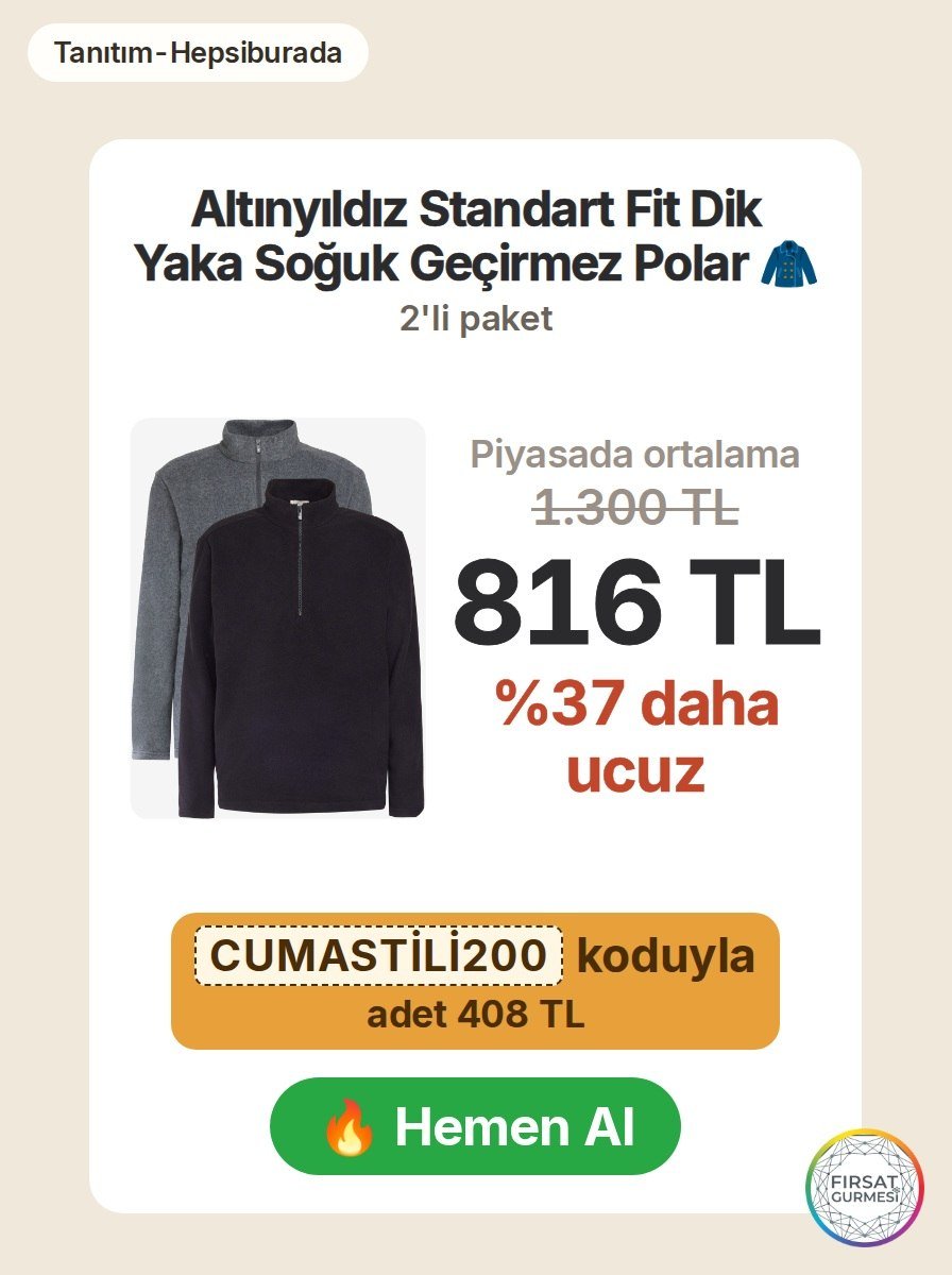 Kışın sıcak geçmesi için ideal bir polar seçeneği