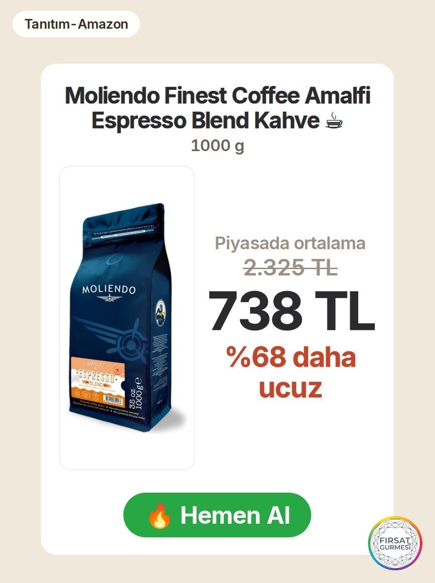Amalfi Espresso Blend, koyu kahve severler için özel