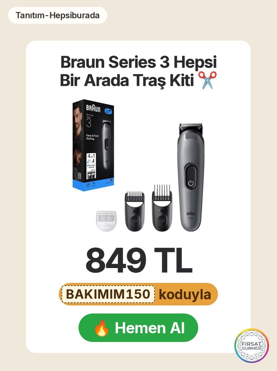 Braun Series 3 ile hem traş, hem kesim