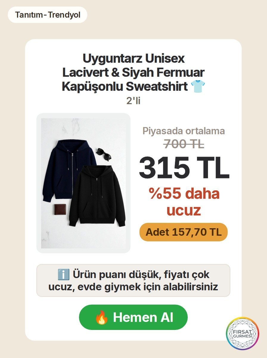 Unisex kapüşonlu sweatshirtler, hem rahat hem de stil