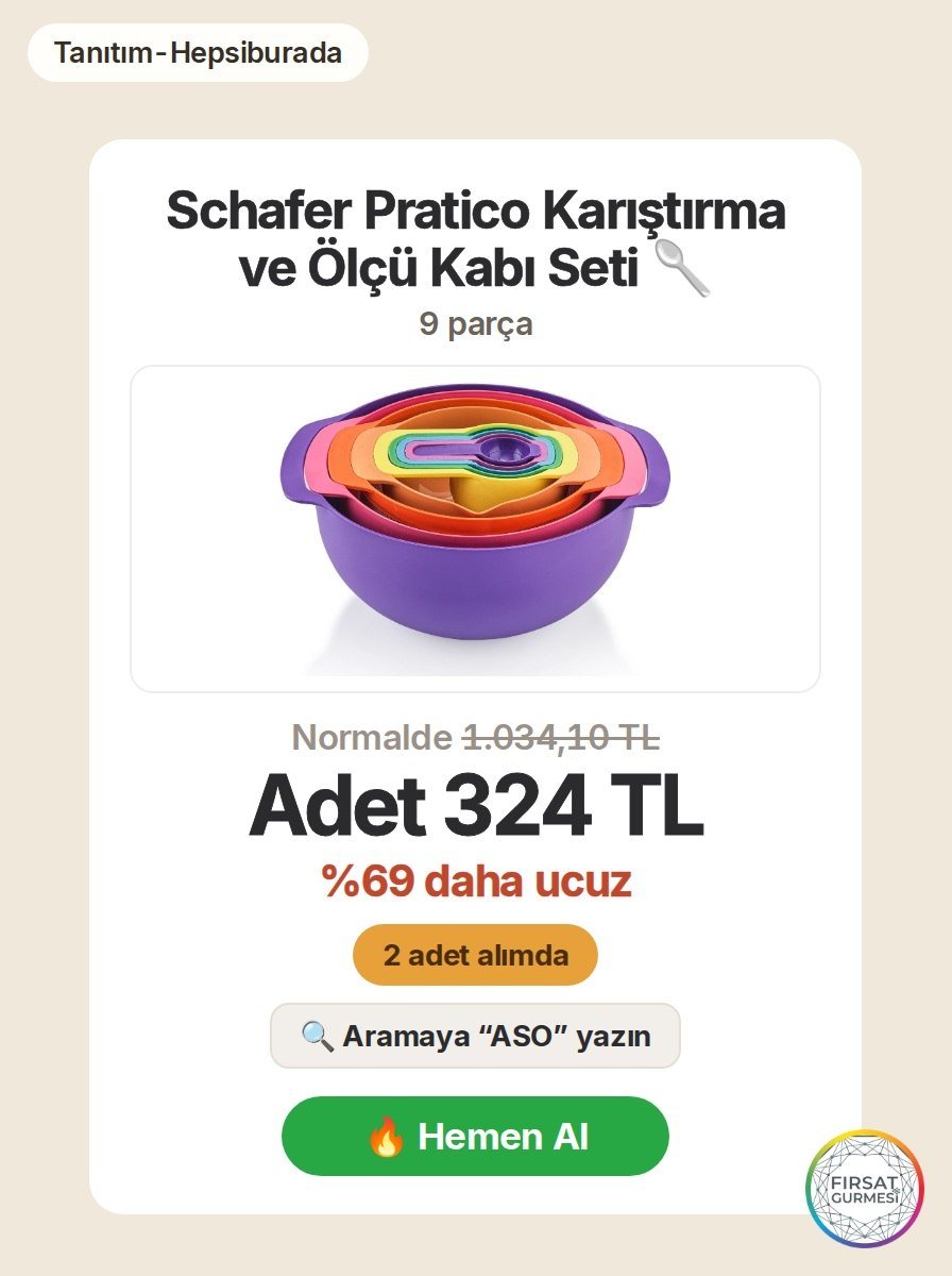 Mutfakta düzenli ölçüm ve karıştırma işleriniz için
