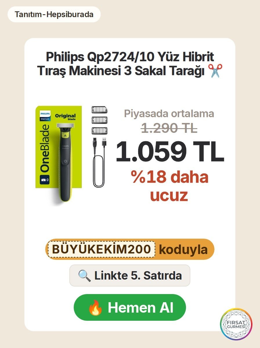 Philips Oneblade ile hem tıraş edebilir, hem sakalınızı