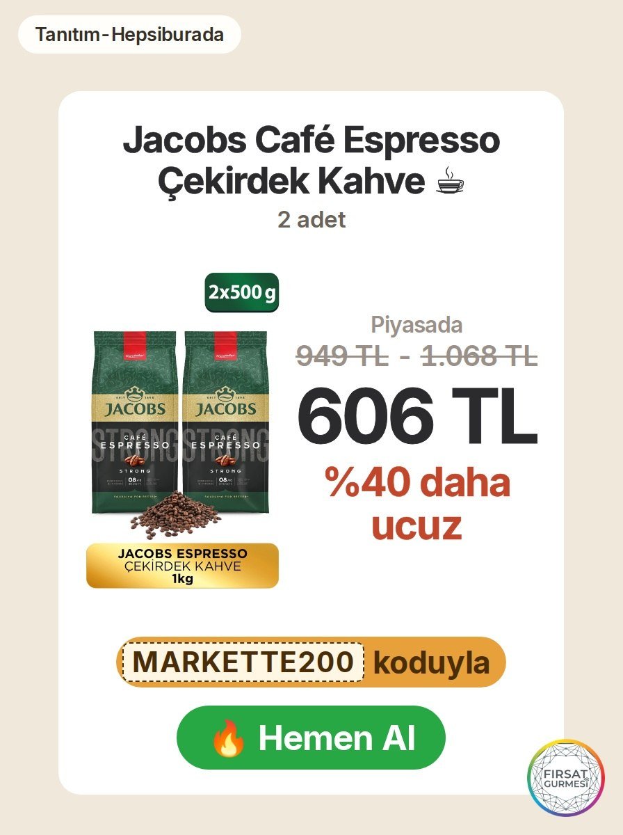 Hepsiburada'da Jacobs Café Espresso Çekirdek Kahve 500