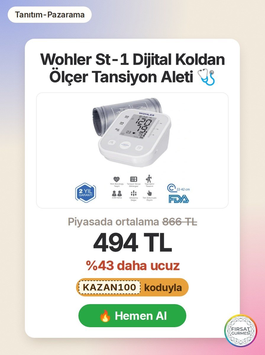 Dijital koldan ölçüm isteyenler için Wohler St-1