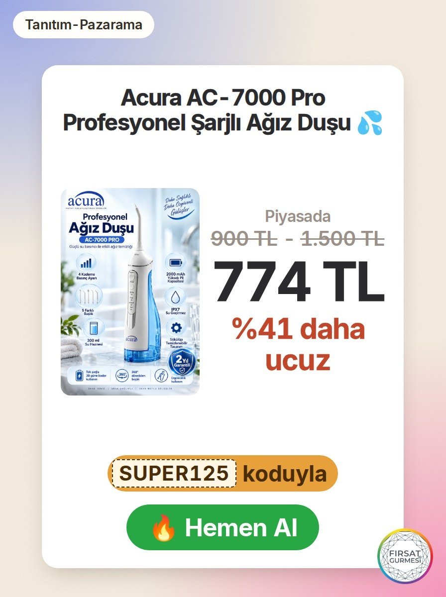 Profesyonel temizlik için tasarlanmış Acura AC-7000 Pro