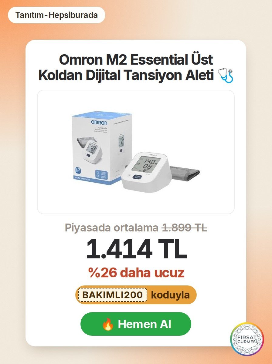 Omron M2 Essential, evde kolay ve güvenilir tansiyon