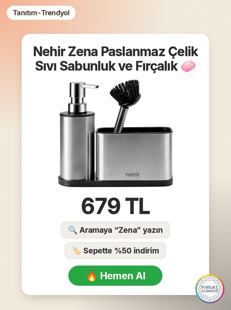 Paslanmaz çelikten üretilmiş, modern mutfak veya banyo