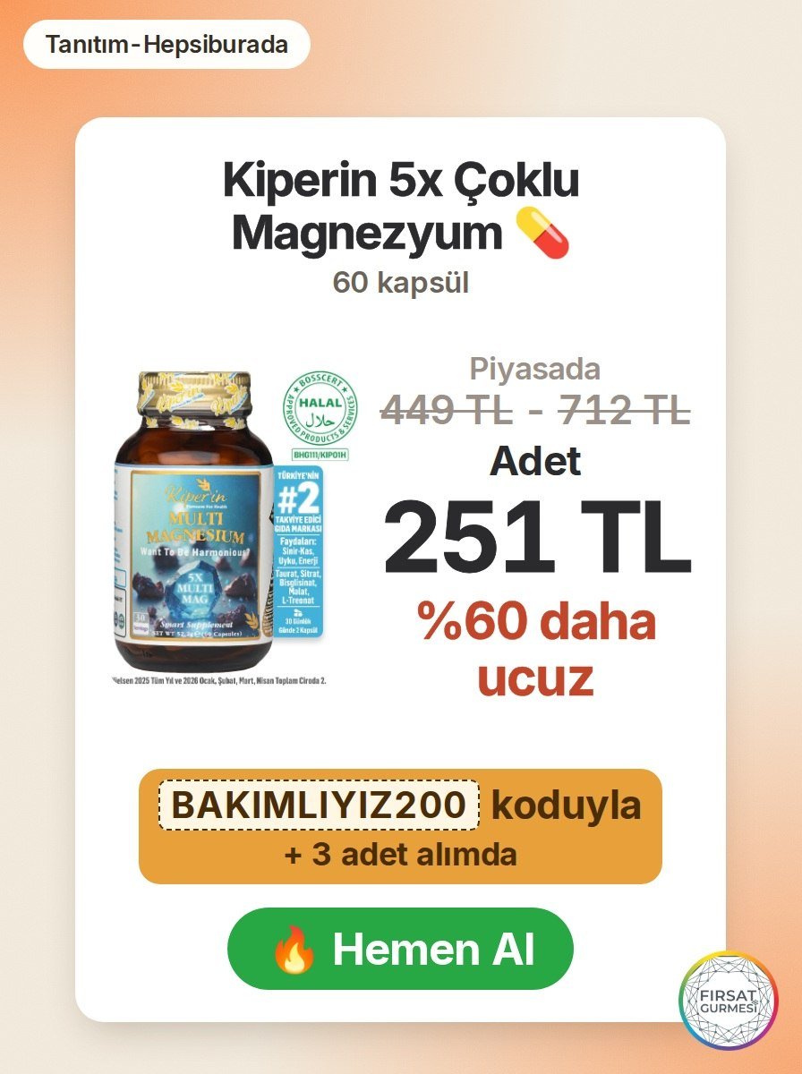 Kiperin’in 5 farklı magnezyum formunu içeren bu kapsül