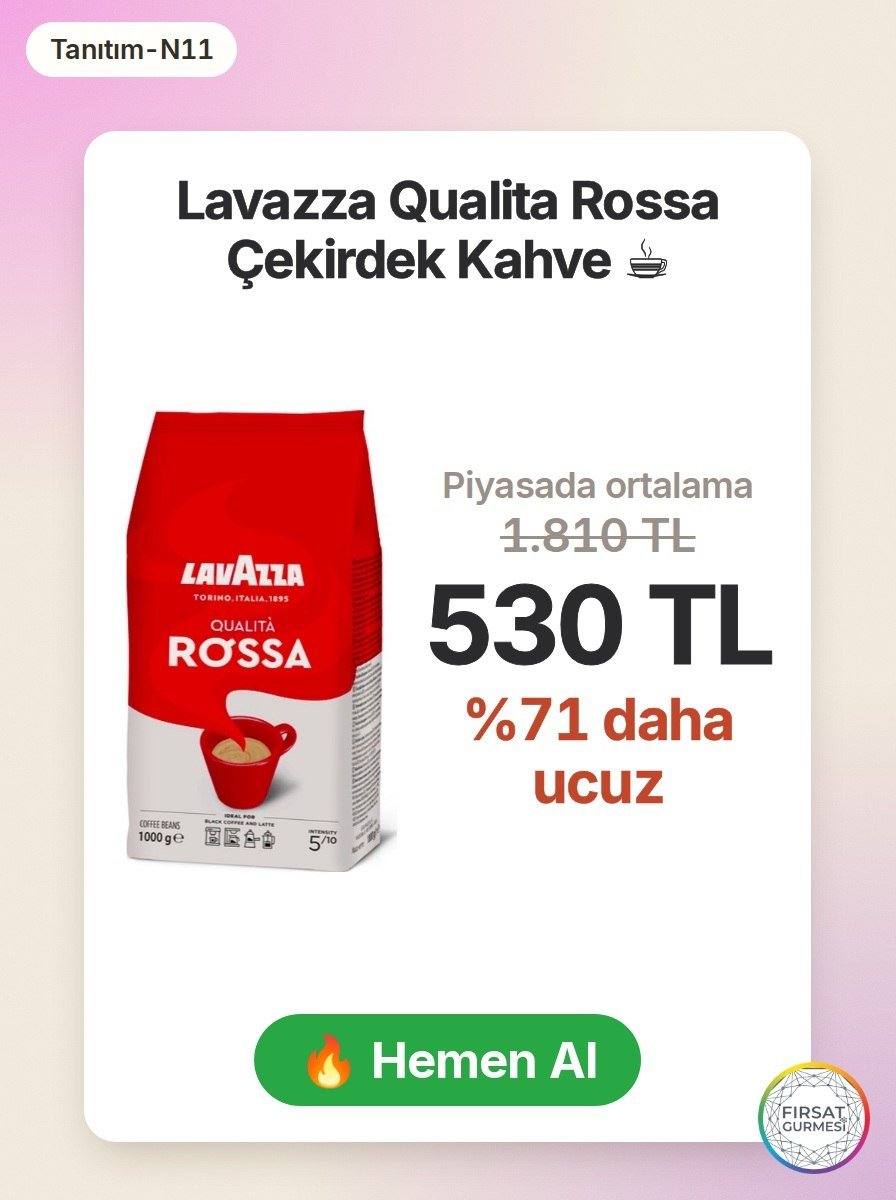 Lavazza’nın popüler Qualita Rossa serisinden çekirdek