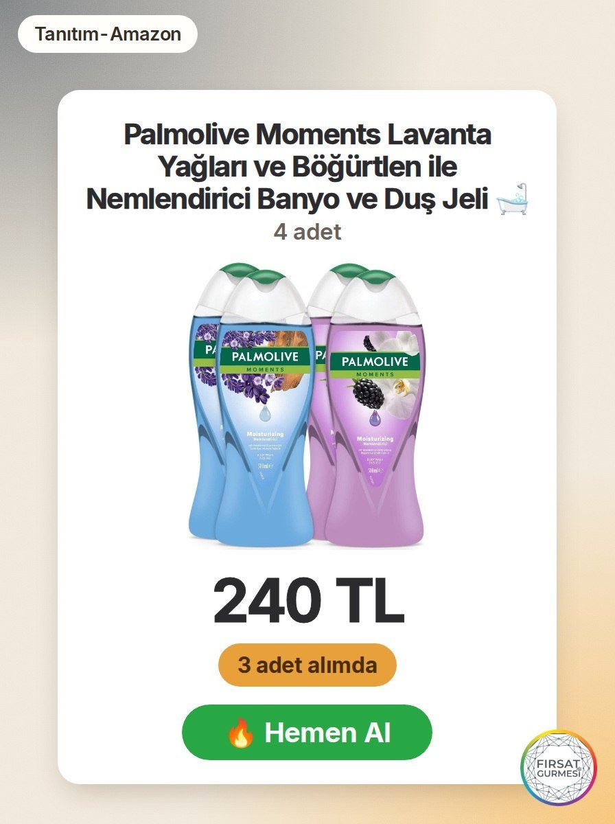 Palmolive Moments serisinin lavanta ve böğürtlenli