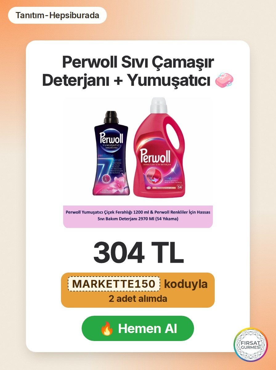 Hepsiburada'da Perwoll Sıvı Çamaşır Deterjanı +