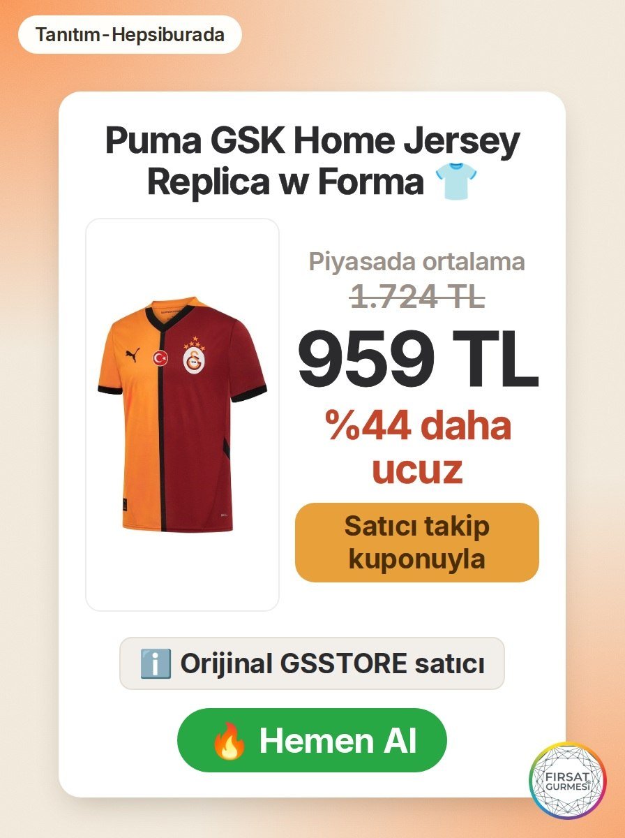 Puma'nın GSK Home Jersey Replica w modeli, kırmızı