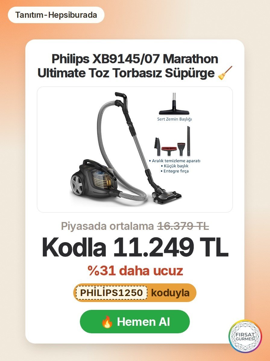 Hepsiburada'da Philips Marathon Ultimate Toz Torbasız