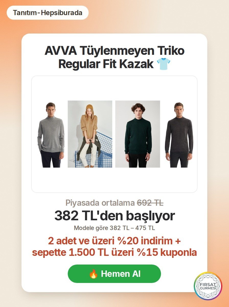 Hepsiburada'da AVVA kazaklar