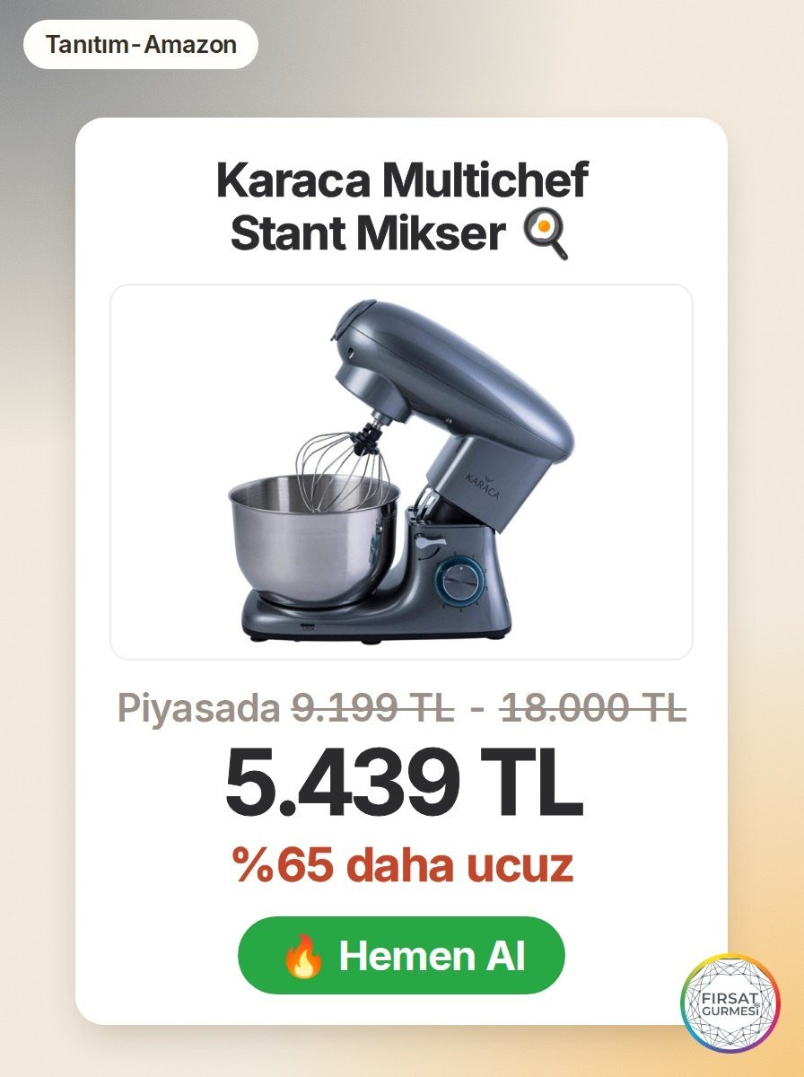 Karaca Multichef Stant Mikser, antrasit renginde ve güçlü