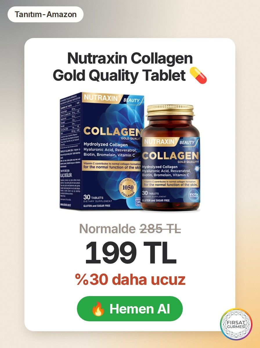 Hidrolize kolajen, C vitamini, hyaluronik asit, biotin