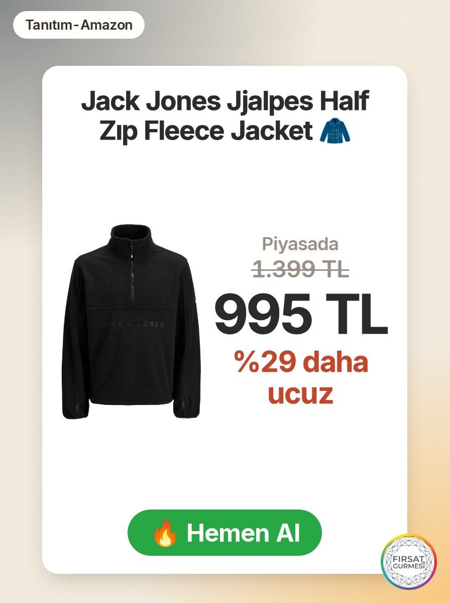 Jack Jones Jjalpes Half Zıp Fleece Jacket