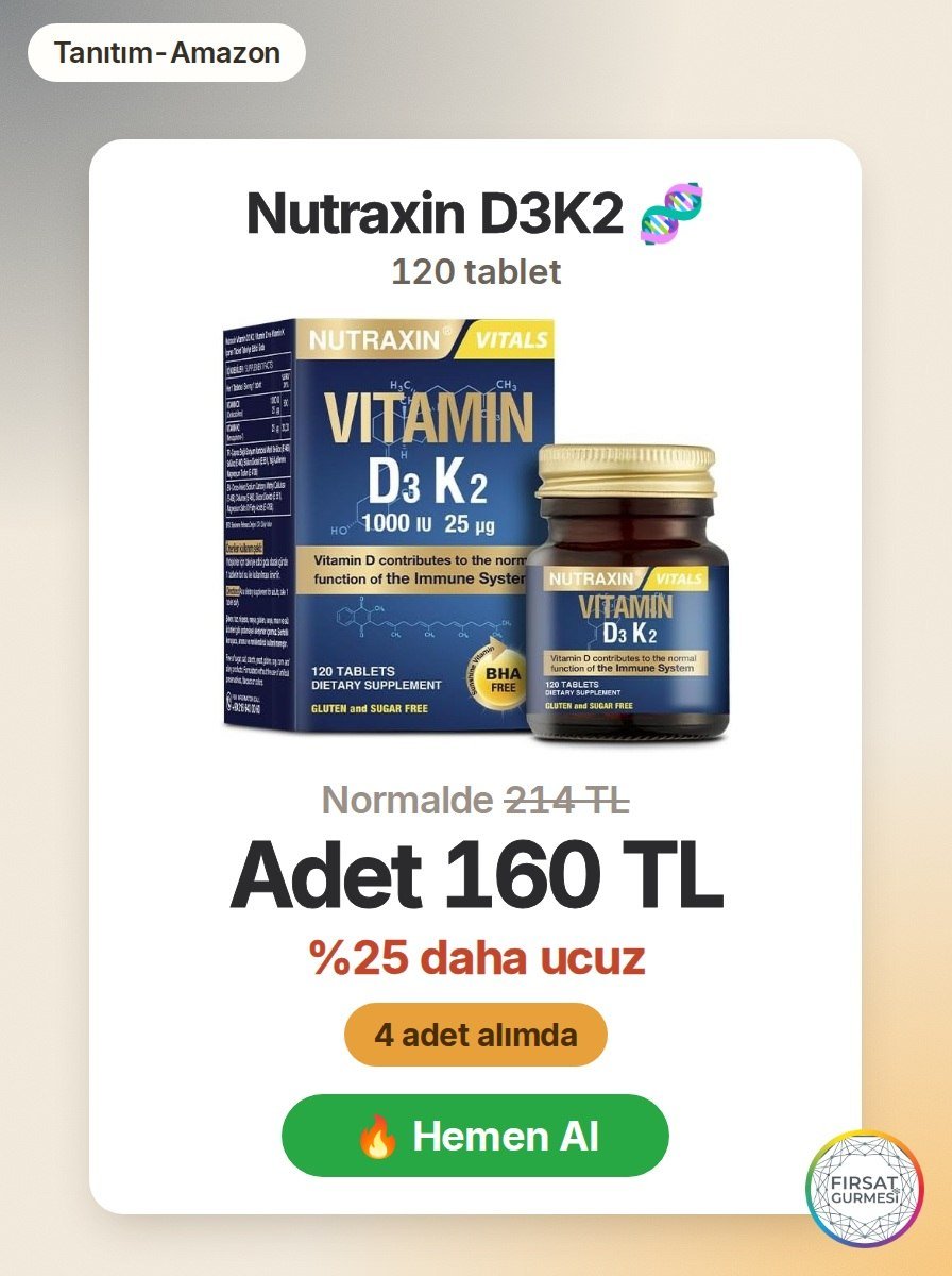 Nutraxin D3K2 120 Tablet