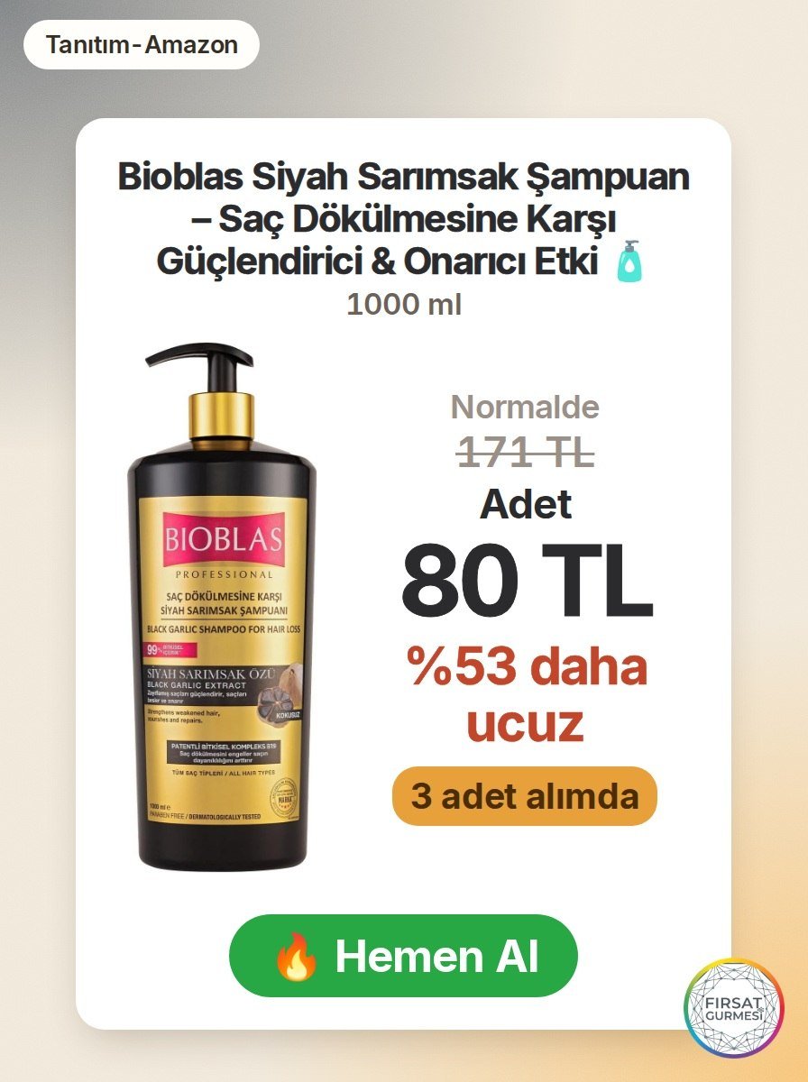 Bioblas Siyah Sarımsak Şampuan – Saç Dökülmesine Karşı