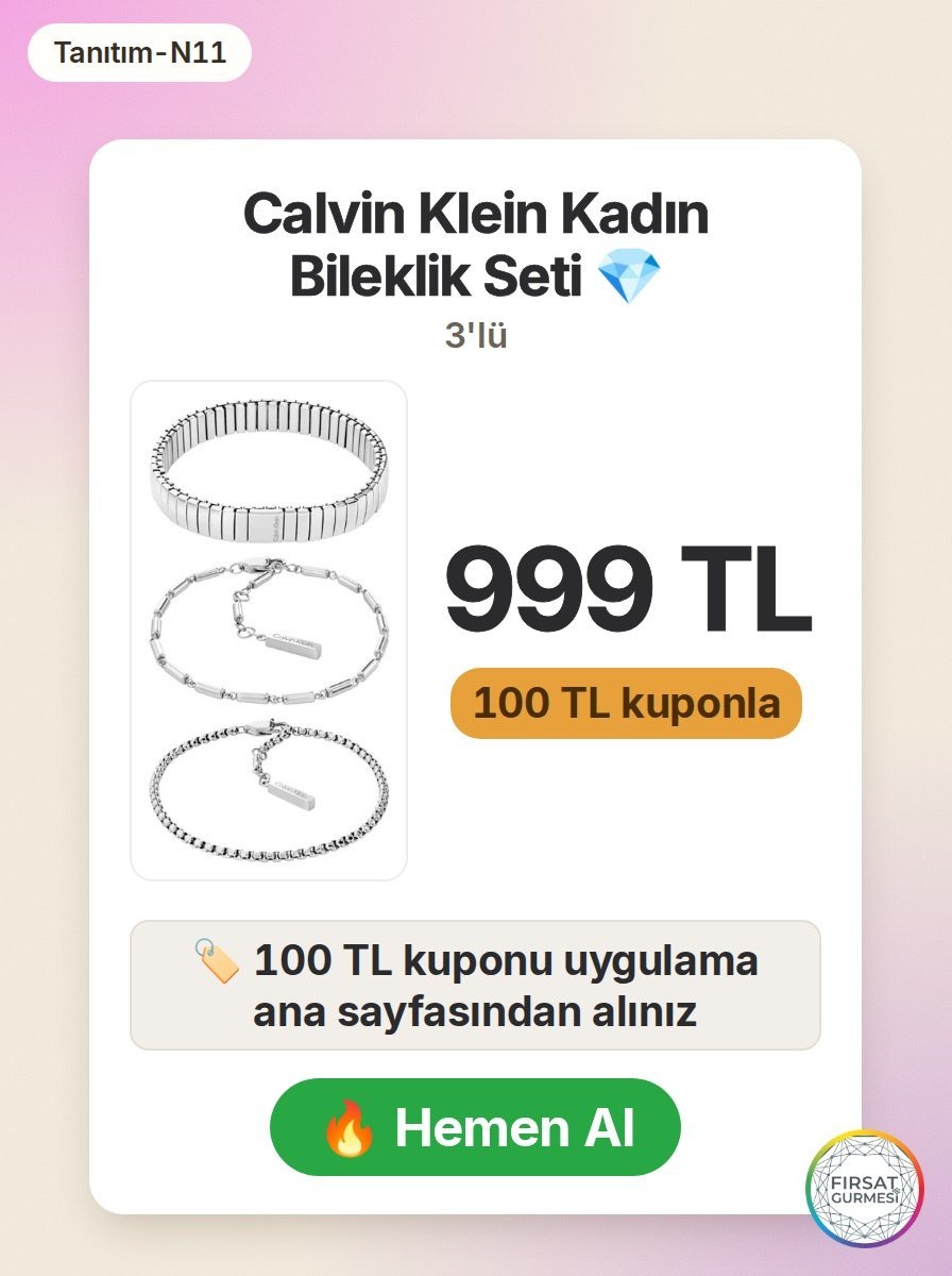 Calvin Klein Kadın Bileklik Seti 3'lü