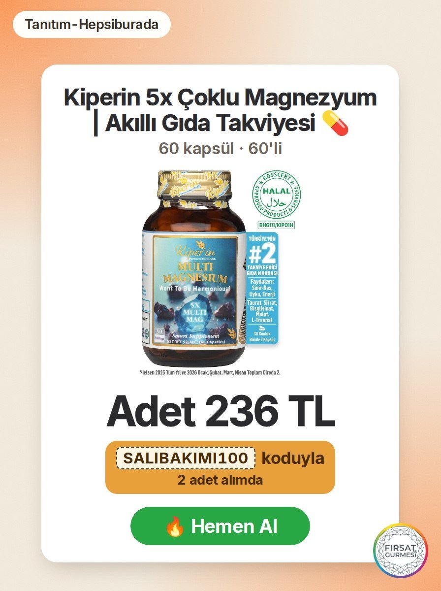 Kiperin 5x Çoklu Magnezyum 60 Kapsül | Akıllı