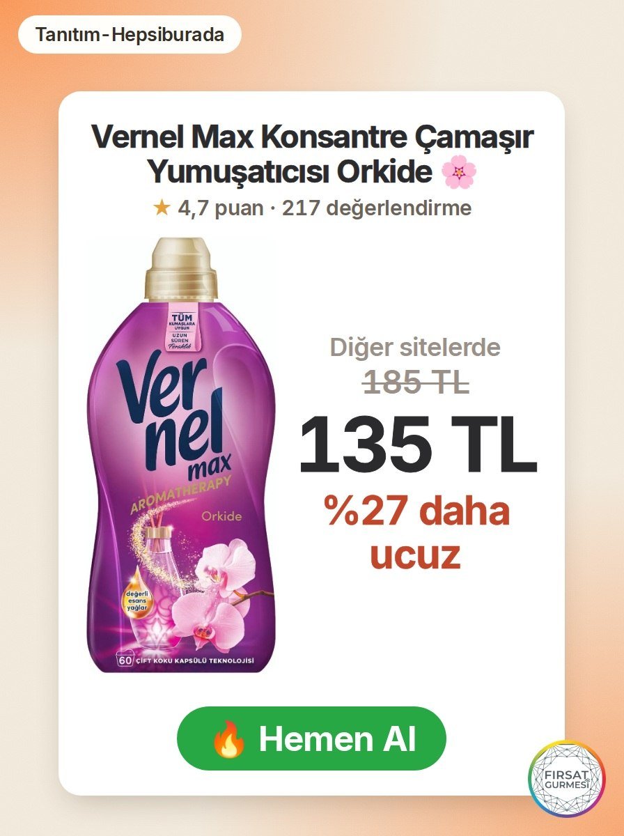 Vernel Max Konsantre Çamaşır Yumuşatıcısı Orkide