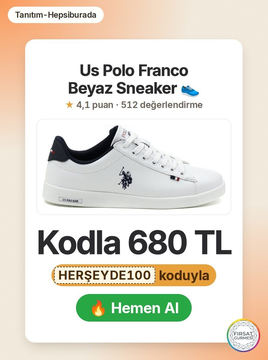 Us Polo Franco Beyaz Sneaker