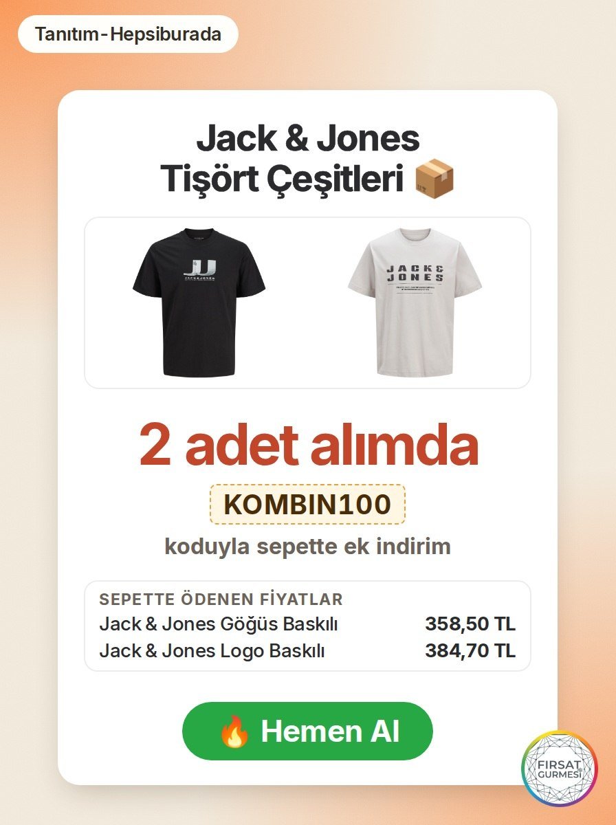Jack & Jones Tişört Çeşitleri